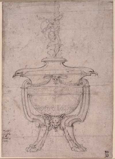 Study of a decorative urn by Michelangelo Buonarroti